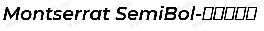 Montserrat SemiBol字体转换